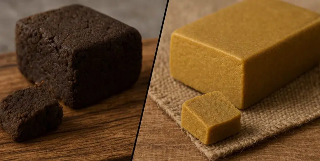 Learn the difference between domestic and imported hash in Canada. Compare texture, potency, price, and discover which hash type is right for you.